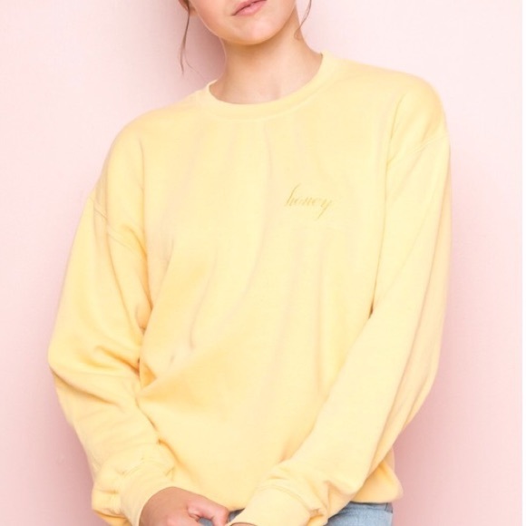 honey yellow crew neck
